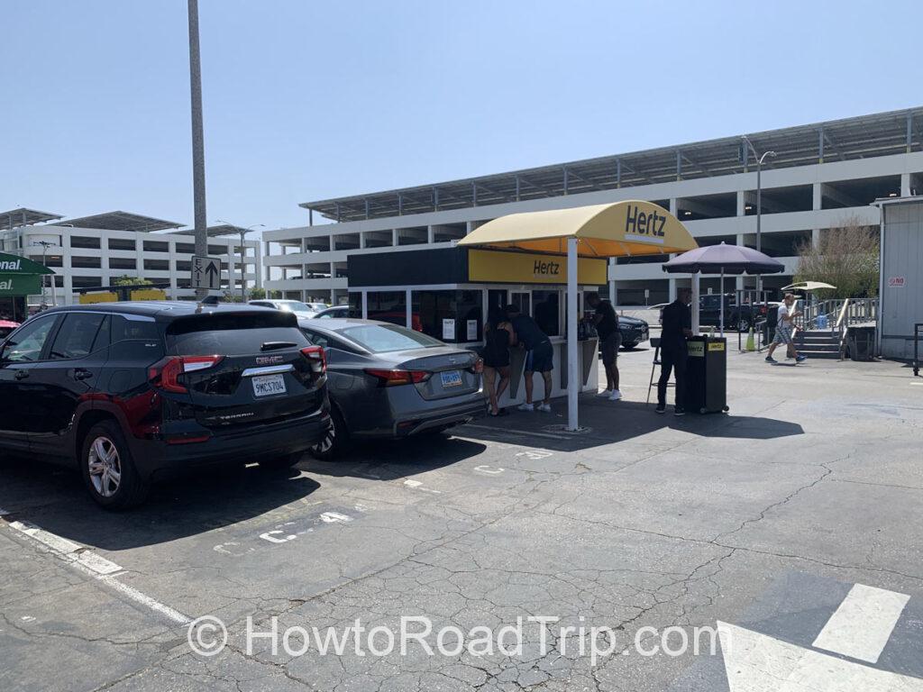 hertz rental car return tent