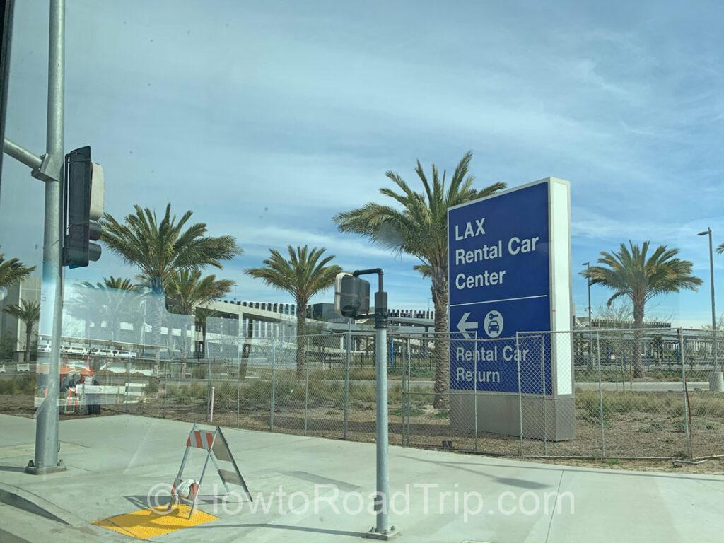 To rent a car center at LAX