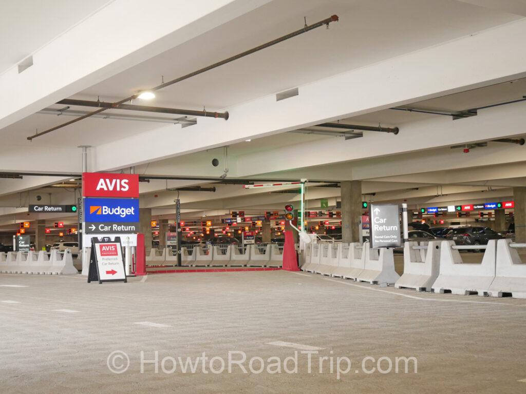 avis return gate at lax